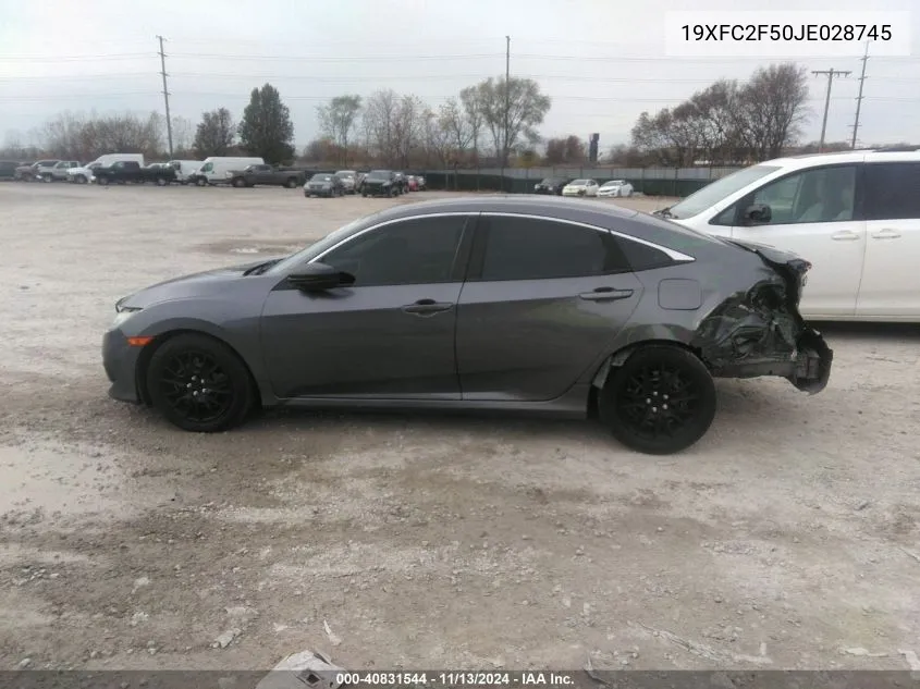 2018 Honda Civic Lx VIN: 19XFC2F50JE028745 Lot: 40831544