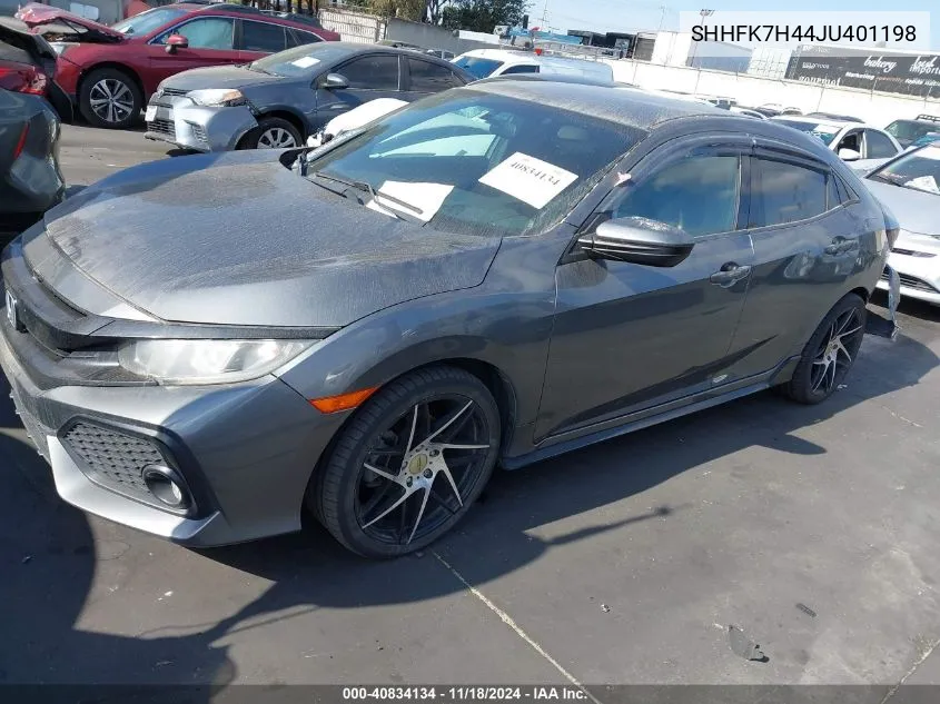 2018 Honda Civic Sport VIN: SHHFK7H44JU401198 Lot: 40834134