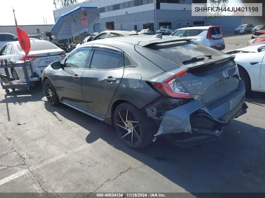 2018 Honda Civic Sport VIN: SHHFK7H44JU401198 Lot: 40834134