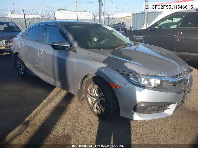 2018 Honda Civic Lx VIN: 2HGFC2F55JH546615 Lot: 40835402