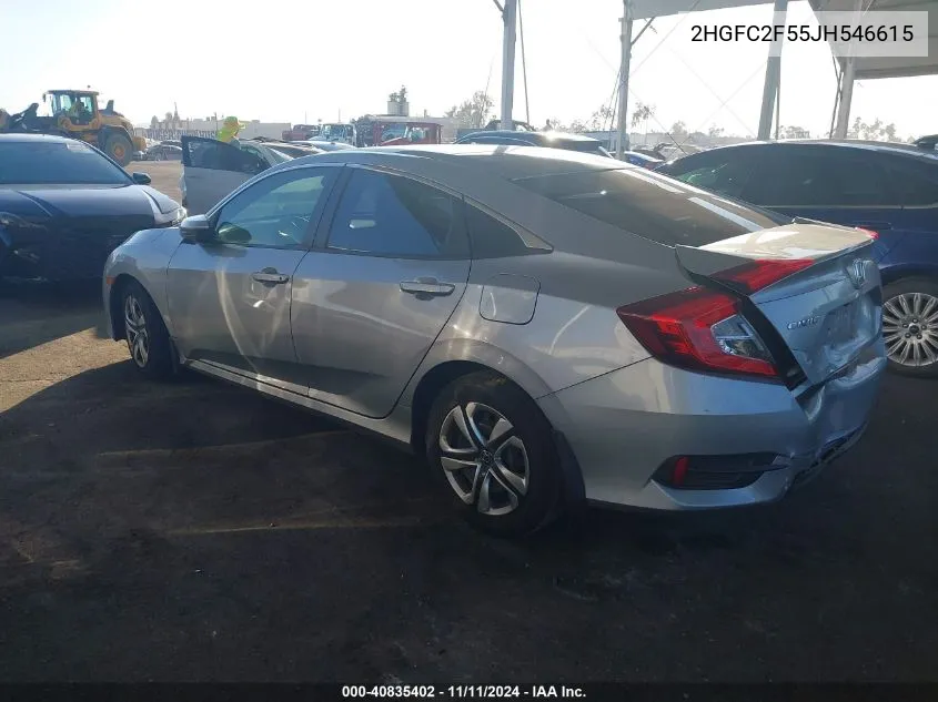 2018 Honda Civic Lx VIN: 2HGFC2F55JH546615 Lot: 40835402