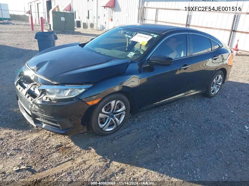 2018 Honda Civic Lx VIN: 19XFC2F54JE001516 Lot: 40862665