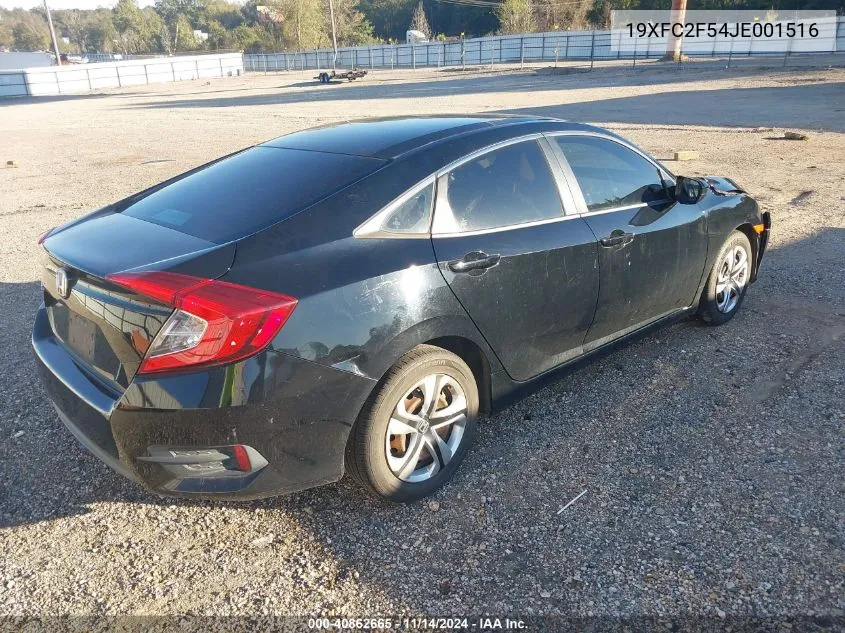 2018 Honda Civic Lx VIN: 19XFC2F54JE001516 Lot: 40862665