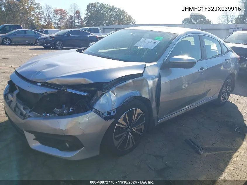 2018 Honda Civic Ex-T VIN: JHMFC1F32JX039916 Lot: 40872770