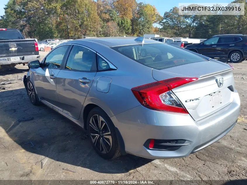 2018 Honda Civic Ex-T VIN: JHMFC1F32JX039916 Lot: 40872770