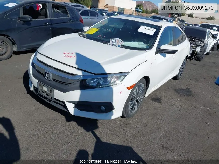 2018 Honda Civic Ex-T VIN: JHMFC1F36JX009270 Lot: 40873667