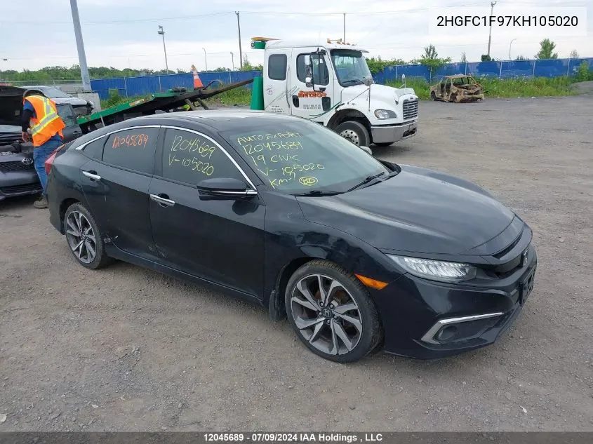 2019 Honda Civic Sedan VIN: 2HGFC1F97KH105020 Lot: 12045689