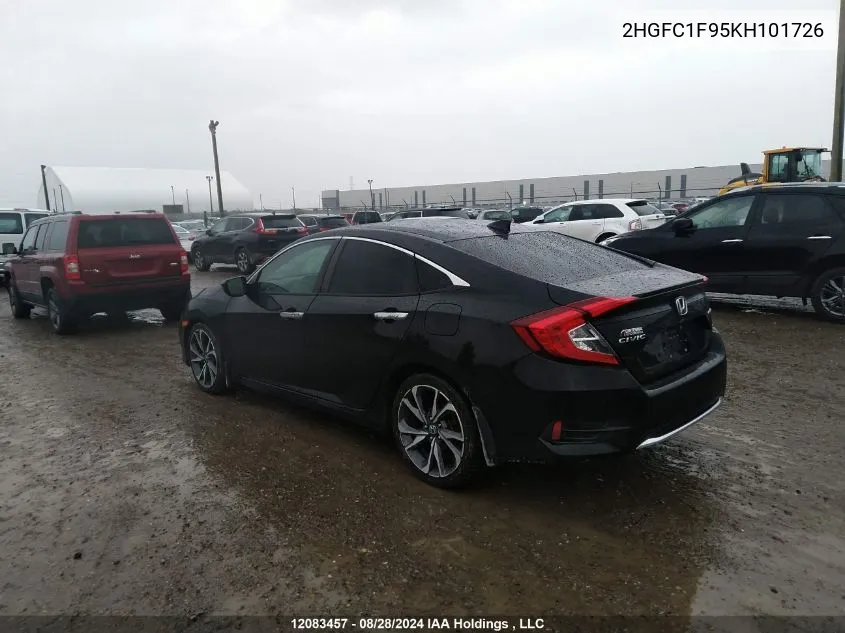 2019 Honda Civic Sedan VIN: 2HGFC1F95KH101726 Lot: 12083457