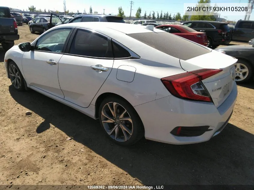 2019 Honda Civic Sedan VIN: 2HGFC1F93KH105208 Lot: 12089362