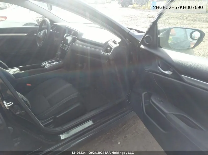 2HGFC2F57KH007690 2019 Honda Civic Sedan