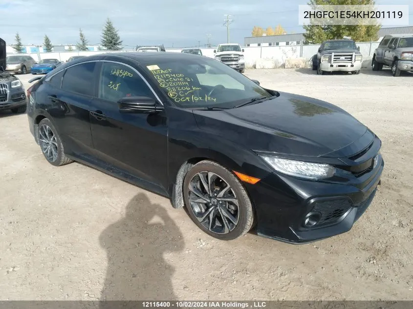 2HGFC1E54KH201119 2019 Honda Civic Si Si