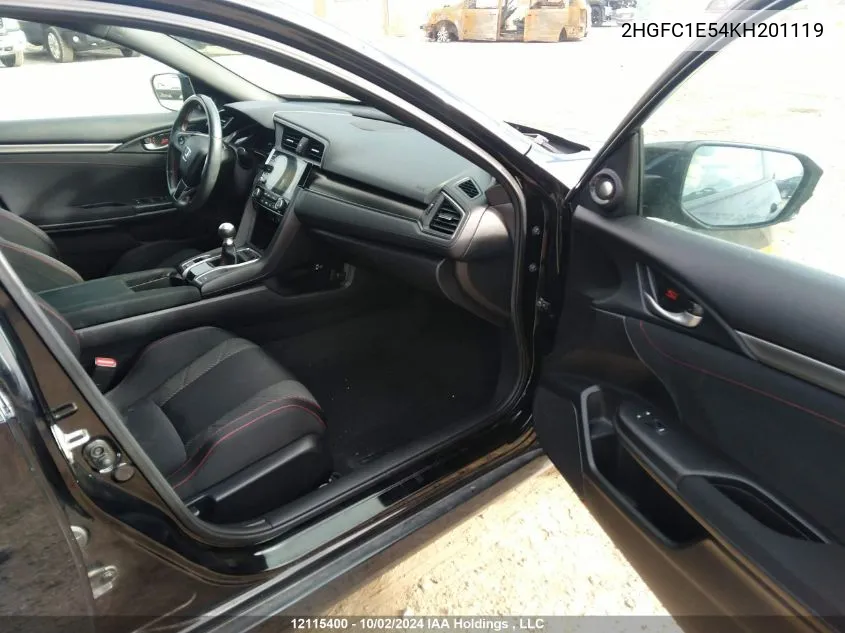 2HGFC1E54KH201119 2019 Honda Civic Si Si