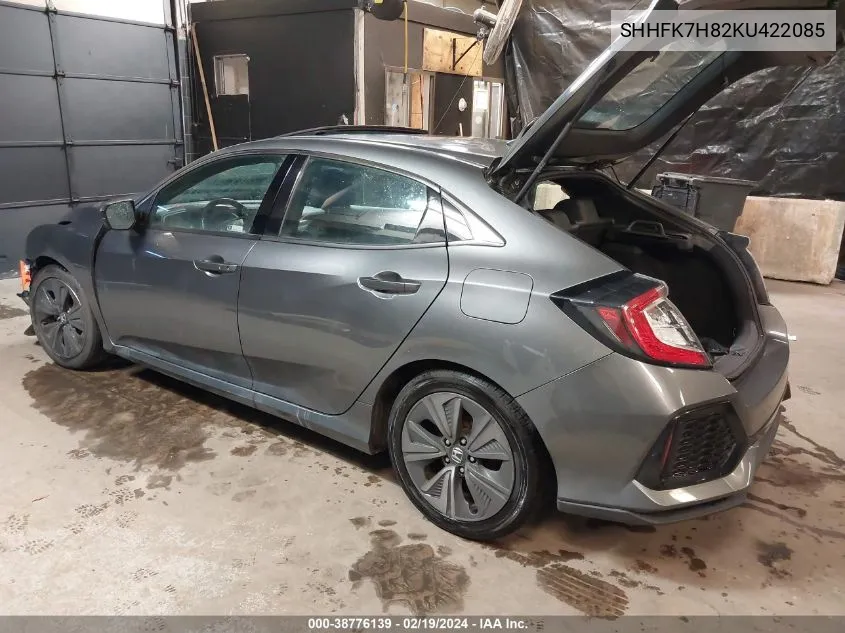 2019 Honda Civic Ex-L VIN: SHHFK7H82KU422085 Lot: 38776139