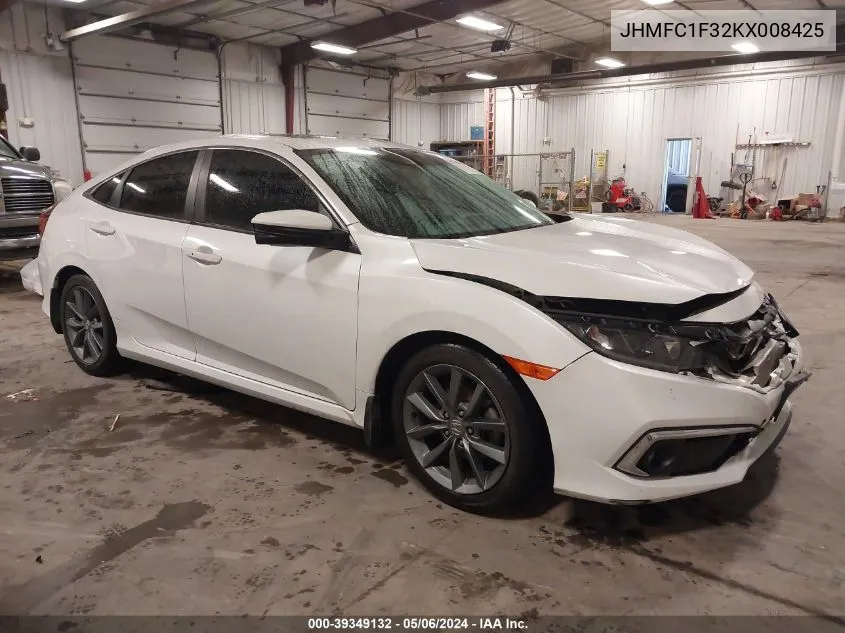 2019 Honda Civic Ex VIN: JHMFC1F32KX008425 Lot: 39349132