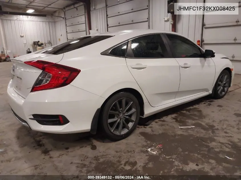 2019 Honda Civic Ex VIN: JHMFC1F32KX008425 Lot: 39349132