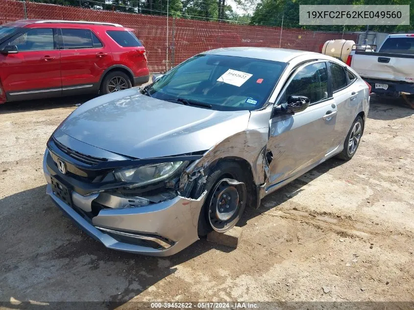 2019 Honda Civic Lx VIN: 19XFC2F62KE049560 Lot: 39452622