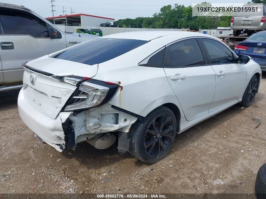 2019 Honda Civic Sport VIN: 19XFC2F8XKE015951 Lot: 39502776