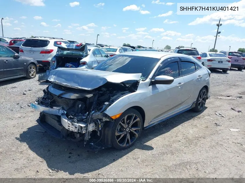 SHHFK7H41KU401421 2019 Honda Civic Sport