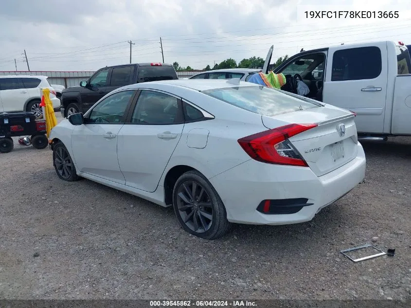 2019 Honda Civic Ex-L VIN: 19XFC1F78KE013665 Lot: 39545862