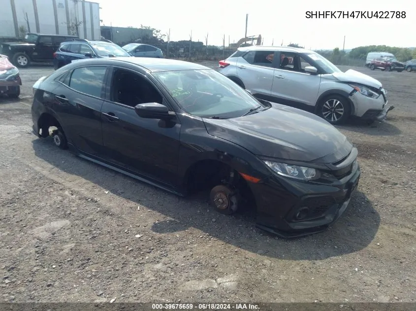 2019 Honda Civic Sport VIN: SHHFK7H47KU422788 Lot: 39675659