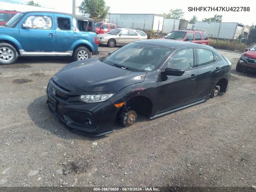 SHHFK7H47KU422788 2019 Honda Civic Sport