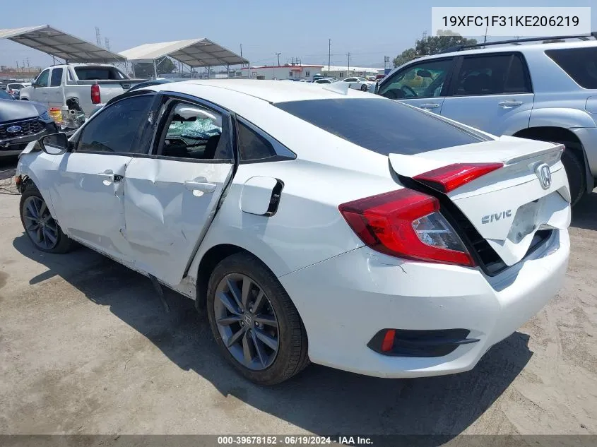 19XFC1F31KE206219 2019 Honda Civic Ex