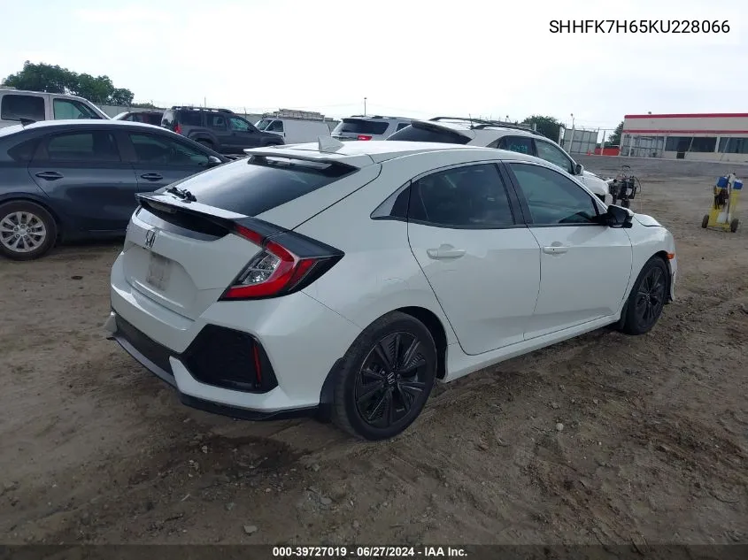 SHHFK7H65KU228066 2019 Honda Civic Ex