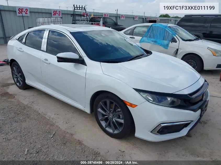 2019 Honda Civic Ex VIN: 19XFC1F3XKE011199 Lot: 39745498