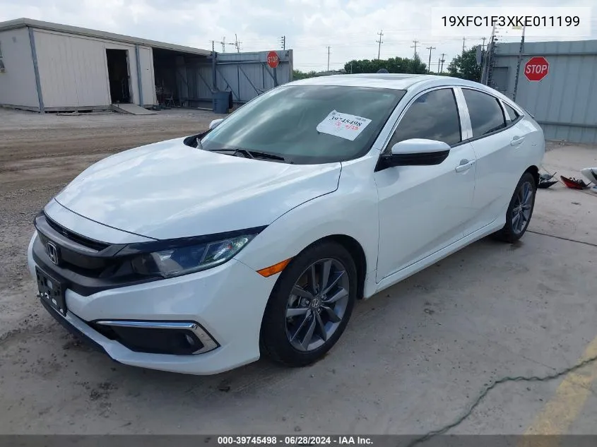 2019 Honda Civic Ex VIN: 19XFC1F3XKE011199 Lot: 39745498