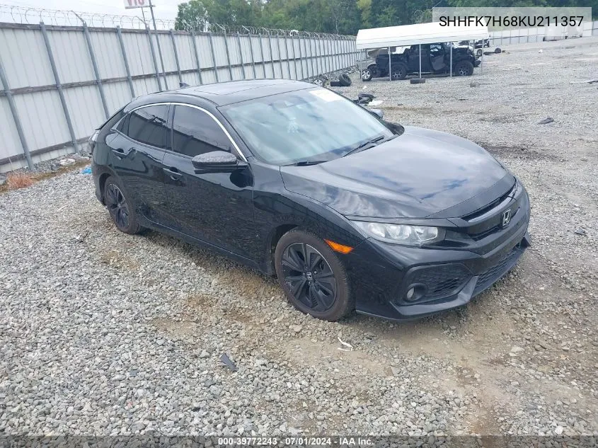 SHHFK7H68KU211357 2019 Honda Civic Ex