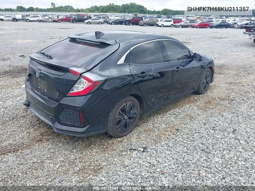 SHHFK7H68KU211357 2019 Honda Civic Ex