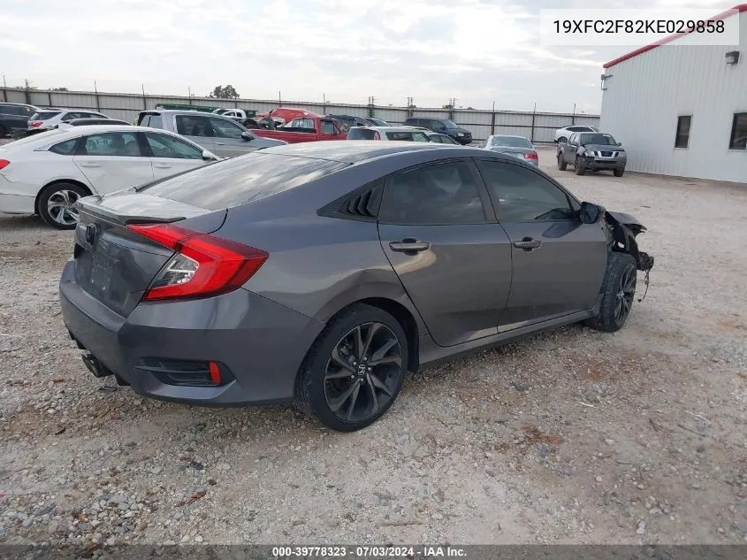 2019 Honda Civic Sport VIN: 19XFC2F82KE029858 Lot: 39778323