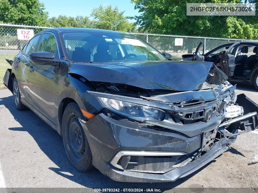 2019 Honda Civic Lx VIN: 2HGFC2F68KH573026 Lot: 39793242