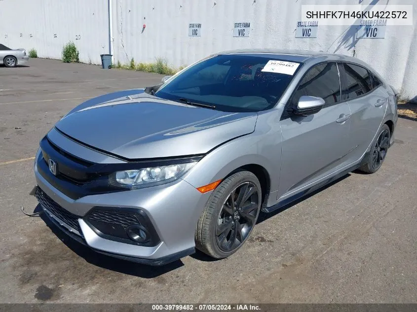 SHHFK7H46KU422572 2019 Honda Civic Sport