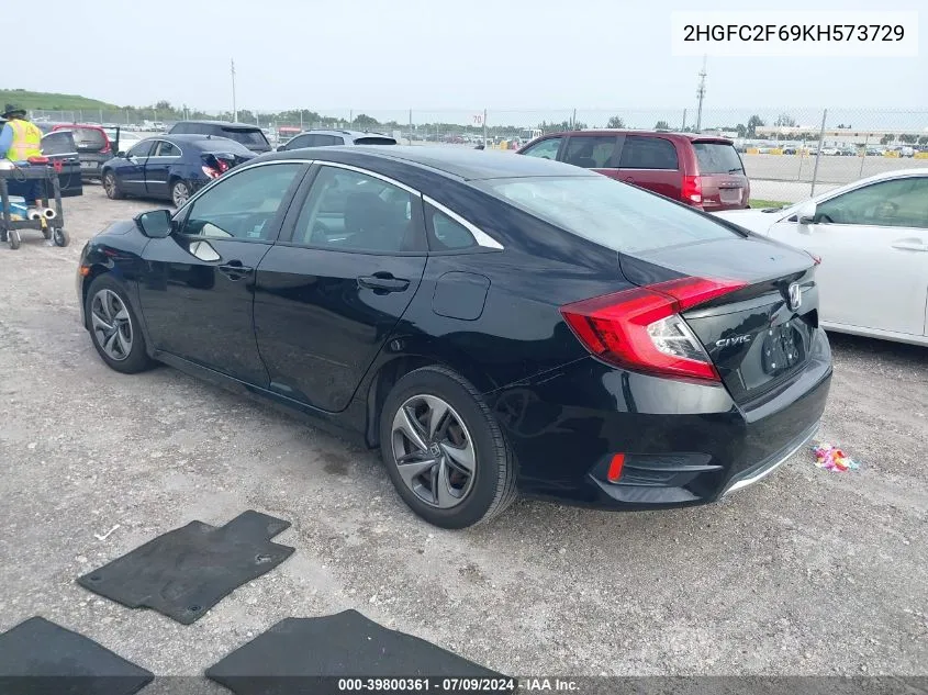 2HGFC2F69KH573729 2019 Honda Civic Lx