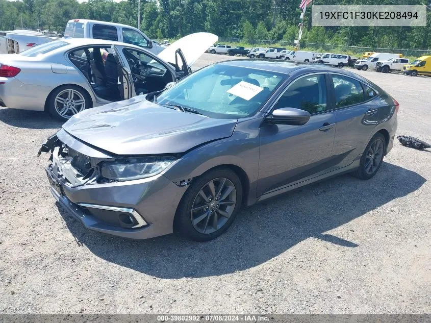 2019 Honda Civic Ex VIN: 19XFC1F30KE208494 Lot: 39802992