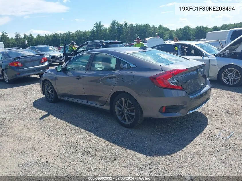 2019 Honda Civic Ex VIN: 19XFC1F30KE208494 Lot: 39802992