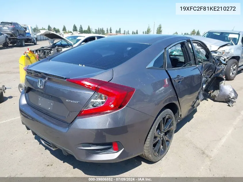 2019 Honda Civic Sport VIN: 19XFC2F81KE210272 Lot: 39806852