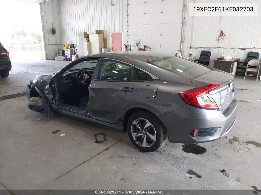 19XFC2F61KE032703 2019 Honda Civic Lx