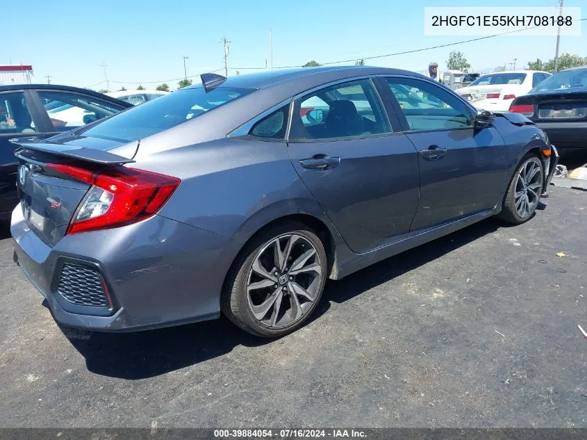 2HGFC1E55KH708188 2019 Honda Civic Si