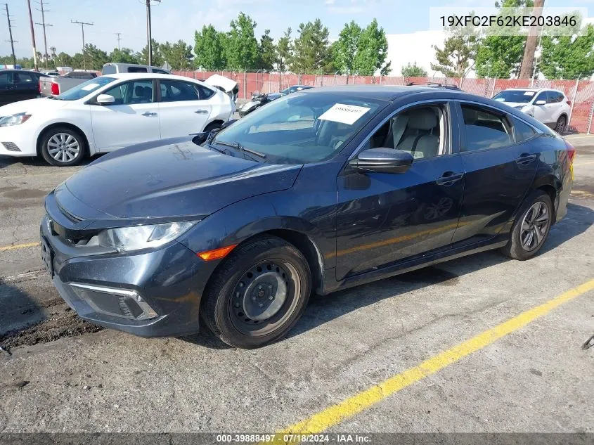 19XFC2F62KE203846 2019 Honda Civic Lx