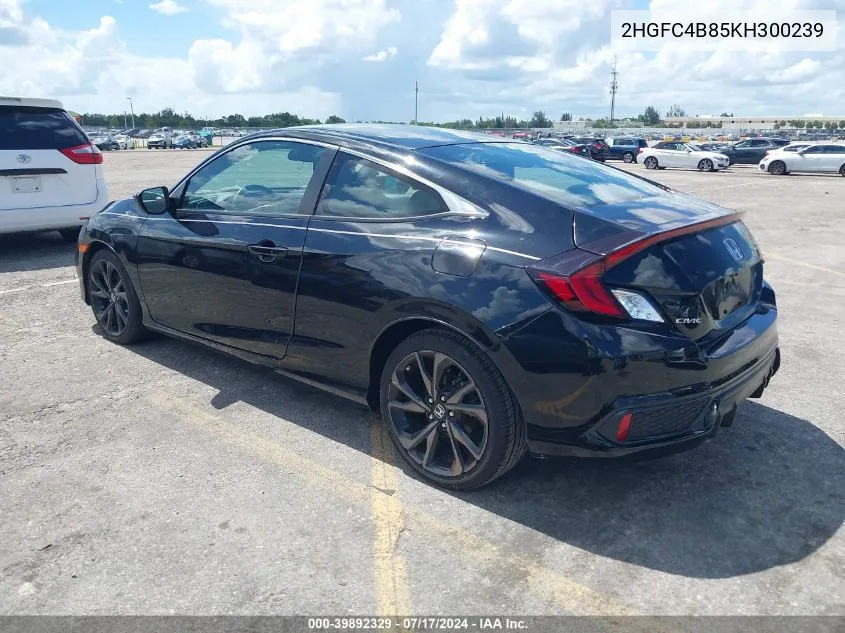 2HGFC4B85KH300239 2019 Honda Civic Sport