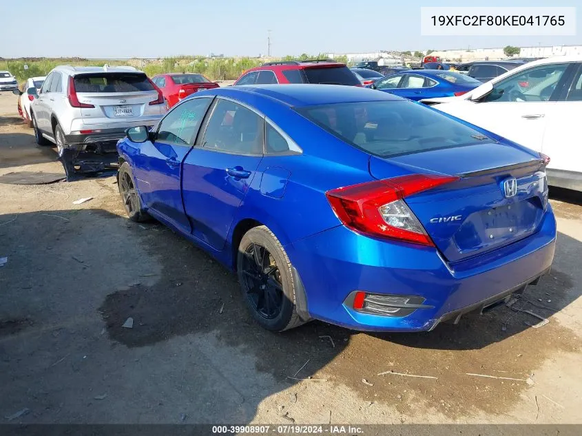 2019 Honda Civic Sport VIN: 19XFC2F80KE041765 Lot: 39908907