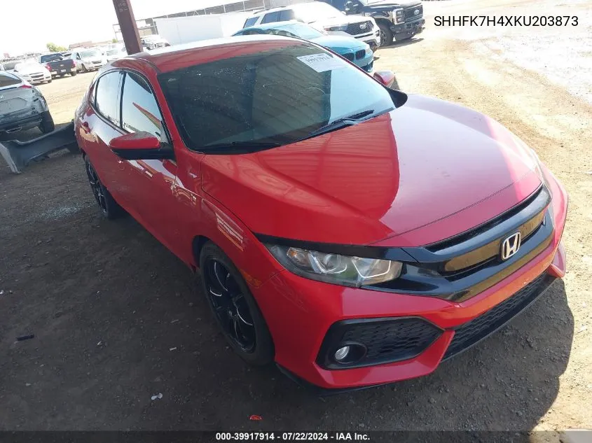 SHHFK7H4XKU203873 2019 Honda Civic Sport