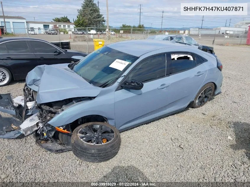 SHHFK7H47KU407871 2019 Honda Civic Sport