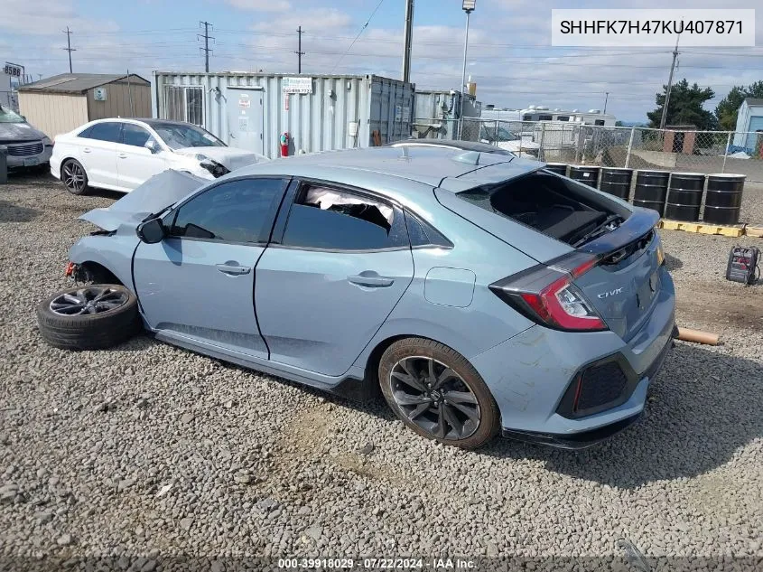 SHHFK7H47KU407871 2019 Honda Civic Sport