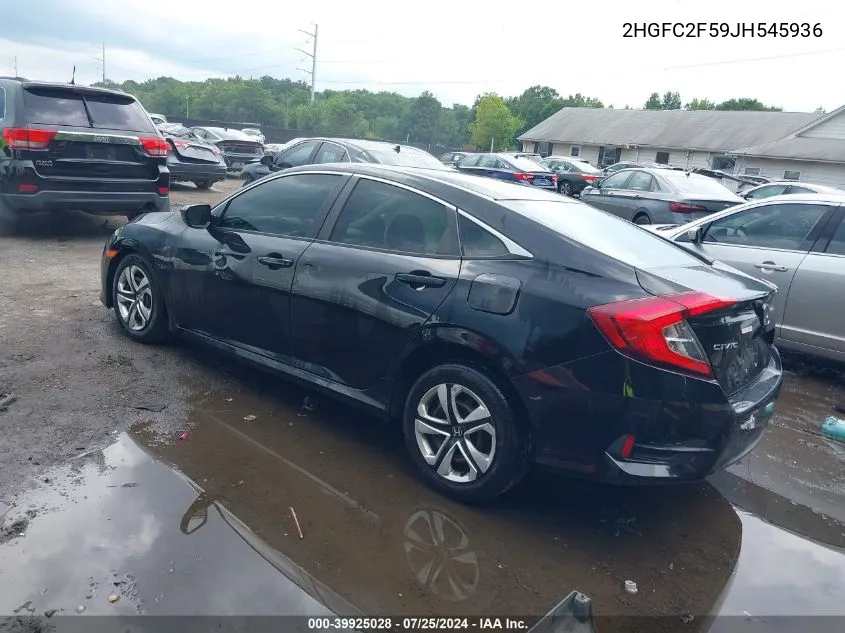 2HGFC2F59JH545936 2018 Honda Civic Lx