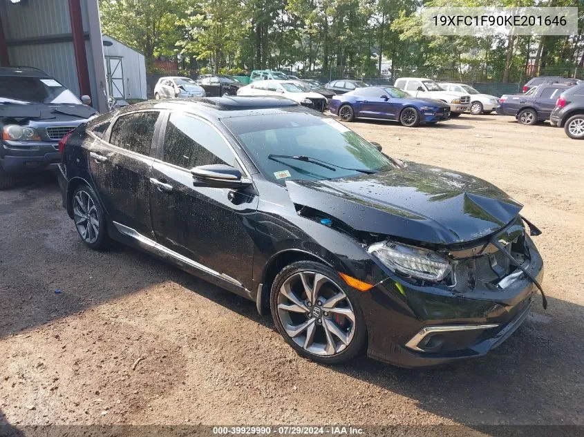 2019 Honda Civic Touring VIN: 19XFC1F90KE201646 Lot: 39929990