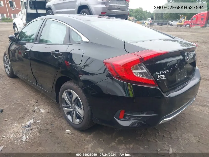 2HGFC2F68KH537594 2019 Honda Civic Lx