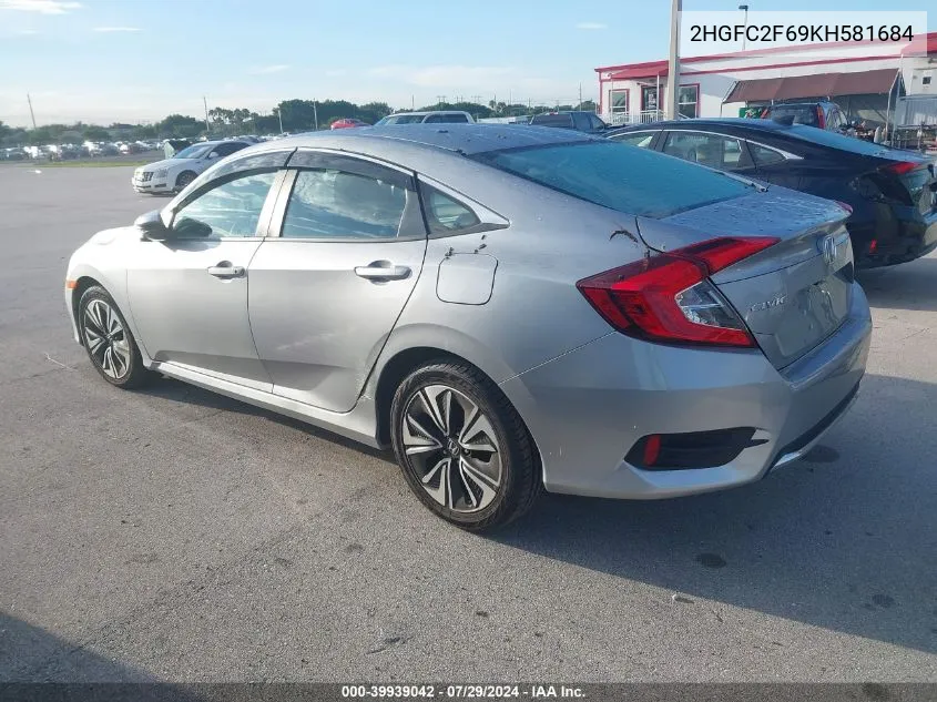 2019 Honda Civic Lx VIN: 2HGFC2F69KH581684 Lot: 39939042